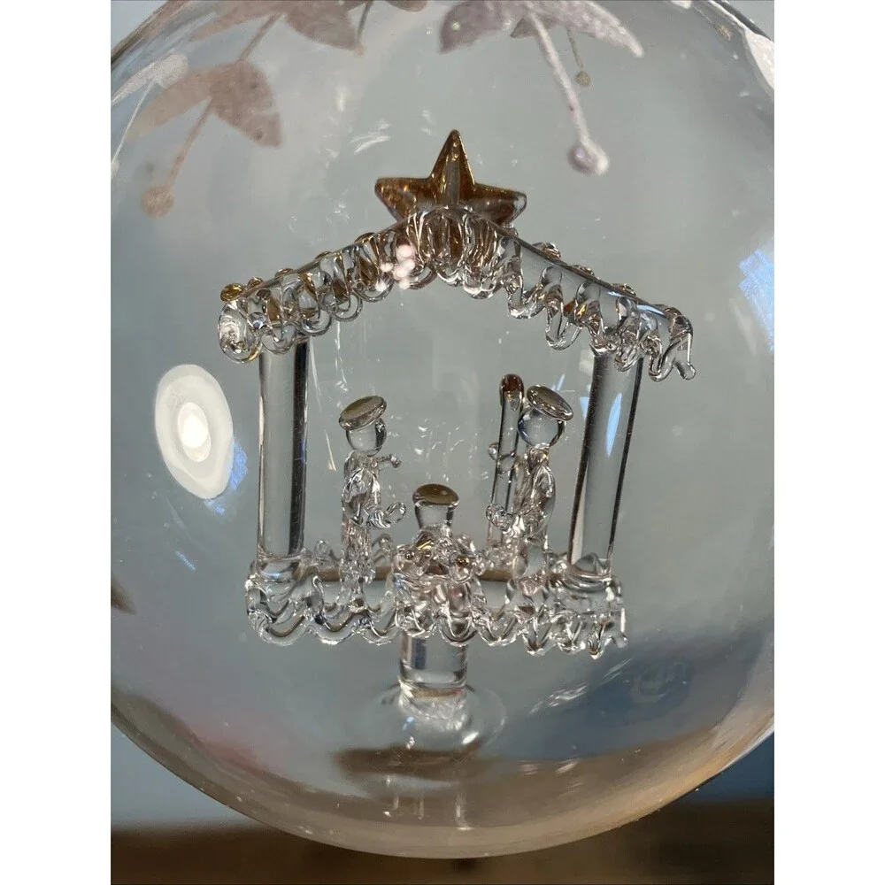 Lenox American by Design Crystal Wonder Nativity Scene Christmas Ornament 4 In